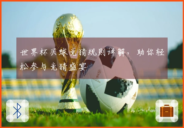 世界杯买球竞猜规则详解，助你轻松参与竞猜盛宴